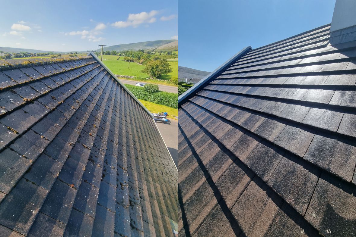 Roofs Cleaning Before - After